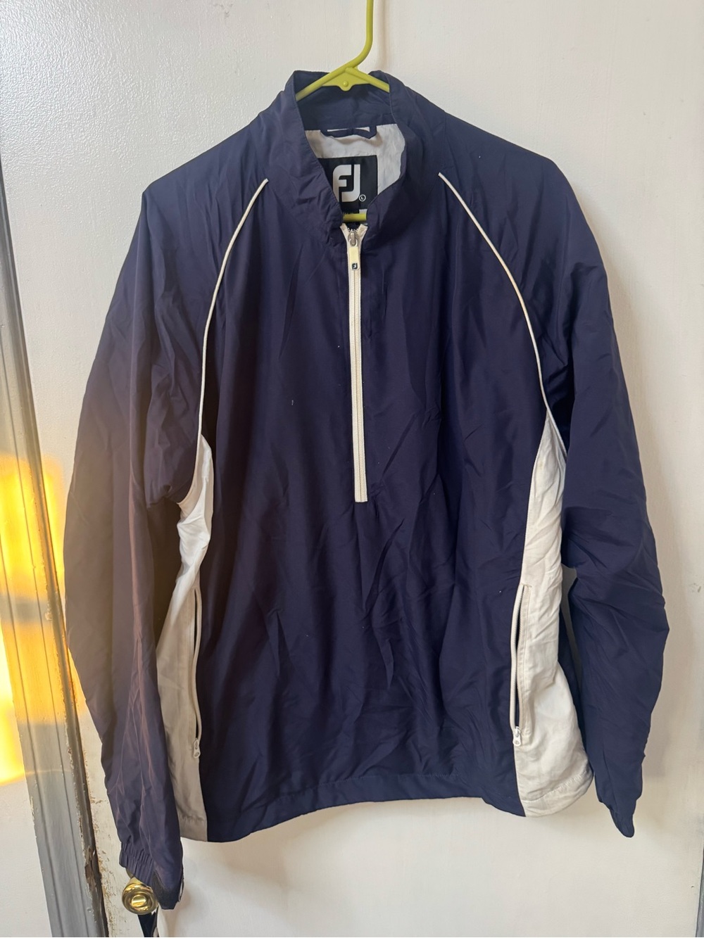 FootJoy Navy and White Half-Zip Windbreaker Pullover